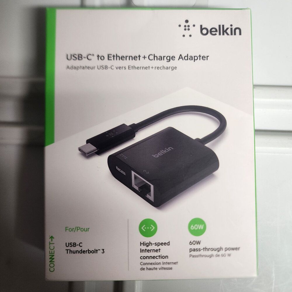 Belkin USB-C to Ethernet+ Charge Adapter